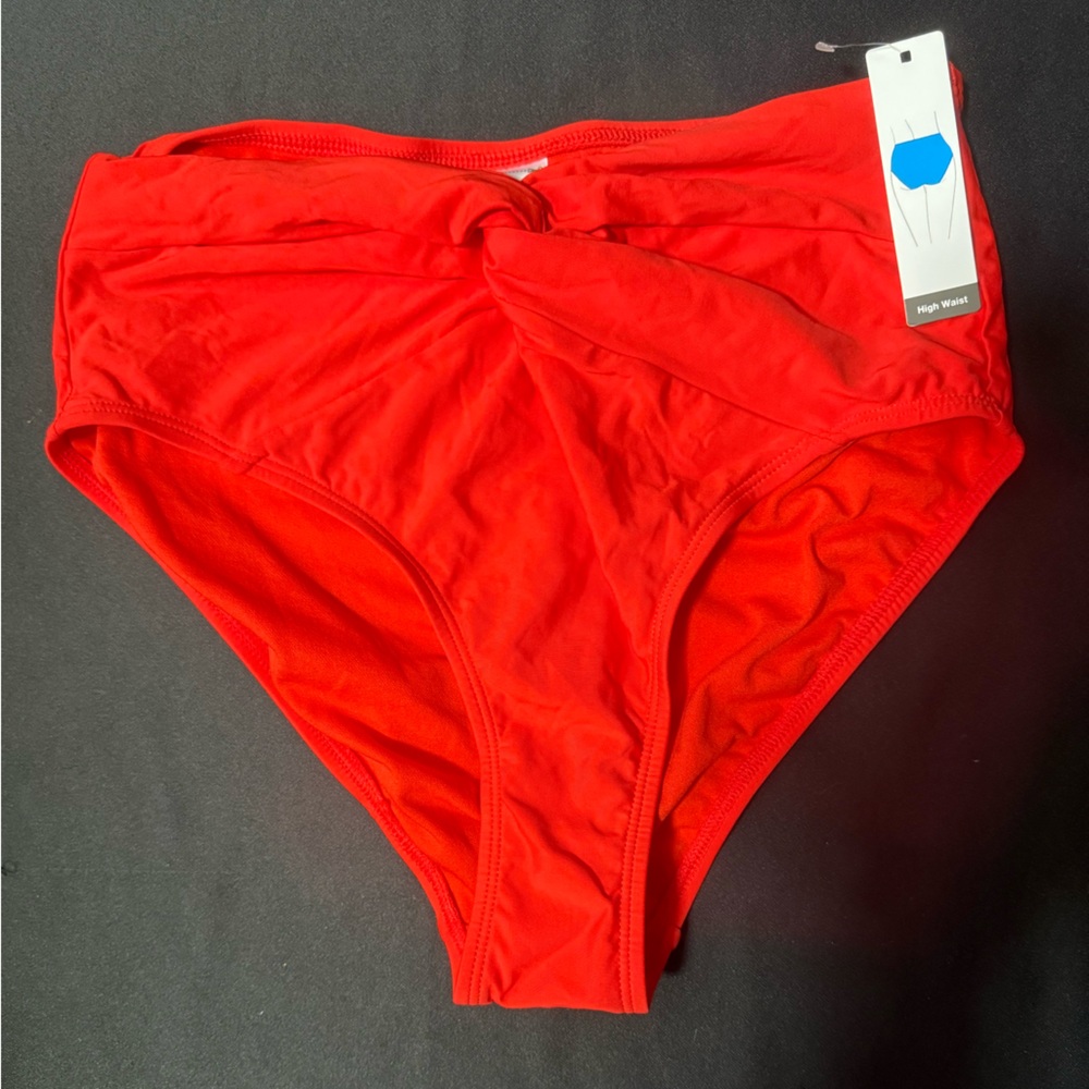 Time and Tru Bright Red Bikini Bottom